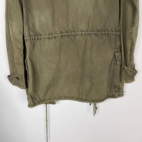 Aritzia Talula XXS Olive Green Trooper Utility Jacket Hooded Cinch Waist 2XS - Picture 9 of 13